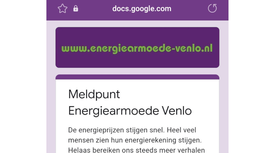 Meldpunt Energiearmoede Venlo