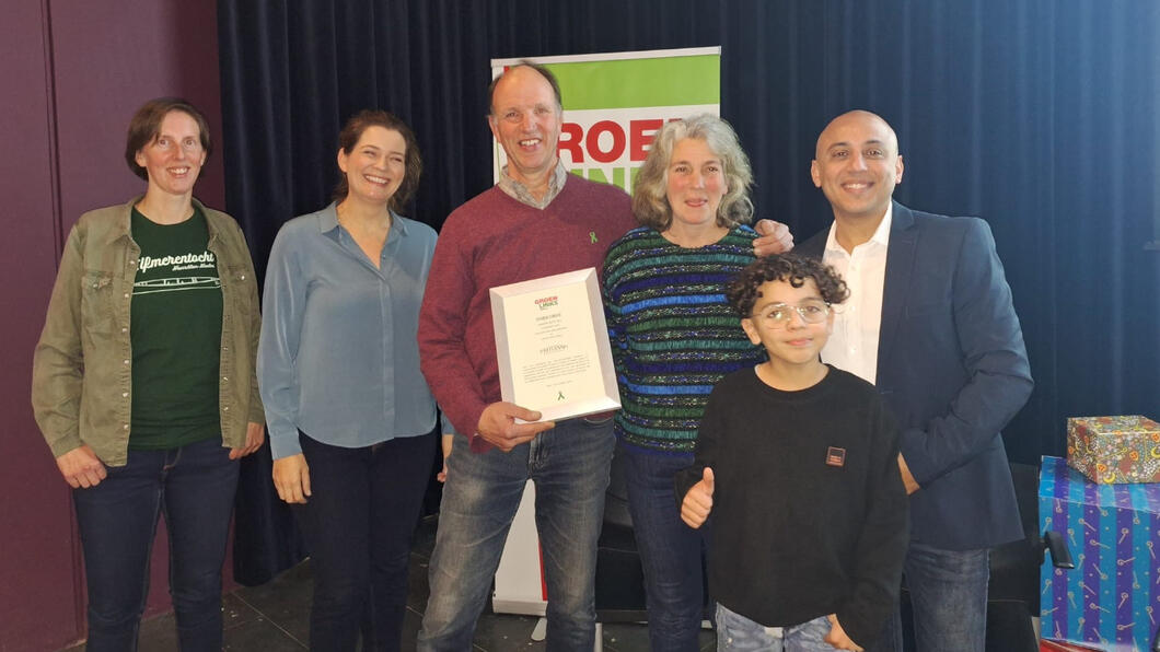 Genomineerden Groene Lintje 2024 met in het midden de winnaars.