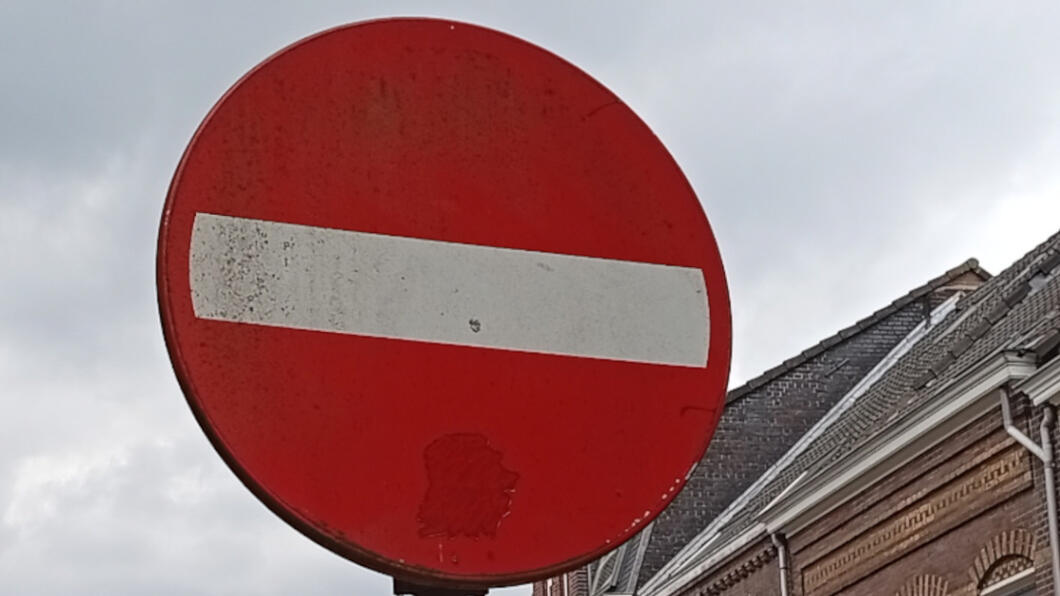 Niet inrijden verkeersbord