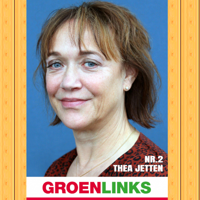Poster van Thea Jetten, voor Provinciale Verkiezingen
